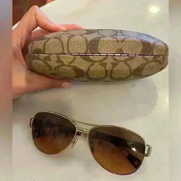 COACH BROWN/GOLD HC 7003 /L012 KRISTINA SUNGLASSES - Picture 10 of 10